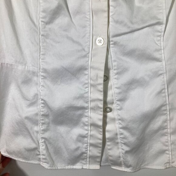 Womens‎ Antonio Melani White Vneck Button Sleeveless Top S - Picture 4 of 7